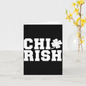 Chirish St. Patrick's Day Chi-irish Funny Chicago カード (黄色い花)