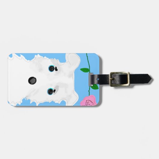 Chiro犬のジャックラッセルテリア ラゲッジタグ (正面横)