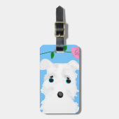 Chiro犬のジャックラッセルテリア ラゲッジタグ (正面縦)