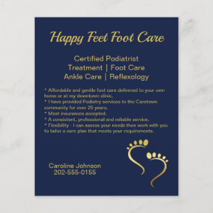 Chiropodist Podiatristプロモーションブルービジネス チラシ