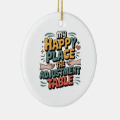 Chiropractic Adjustment Bliss for Back Pain Relief セラミックオーナメント (右)