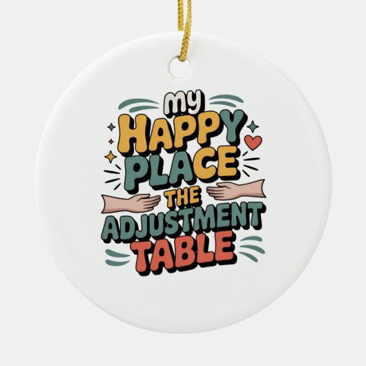 Chiropractic Adjustment Bliss for Back Pain Relief セラミックオーナメント (正面)