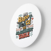 Chiropractic Adjustment Bliss for Back Pain Relief ラージ壁時計 (傾斜)