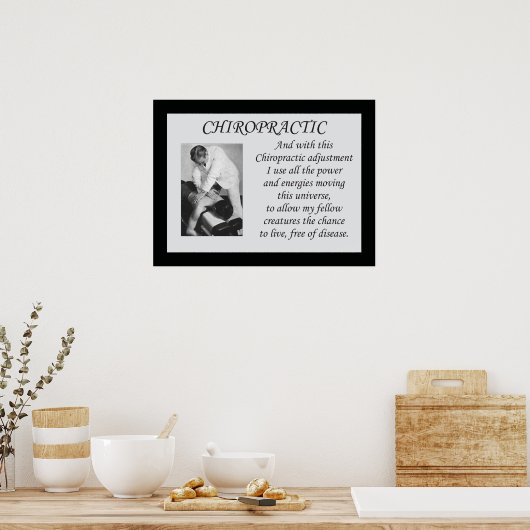 Chiropractic Adjustment Quote Poster ポスター (キッチン)
