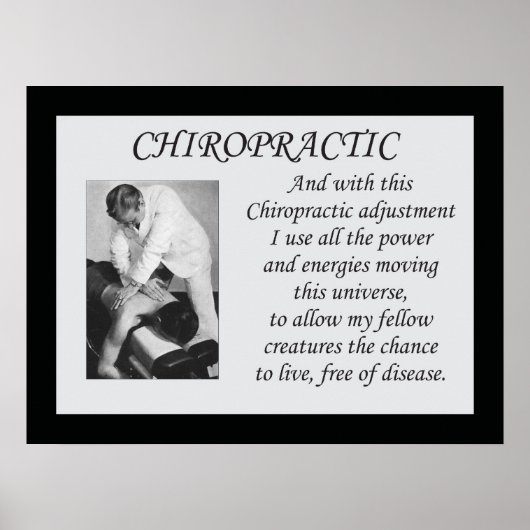Chiropractic Adjustment Quote Poster ポスター (正面)