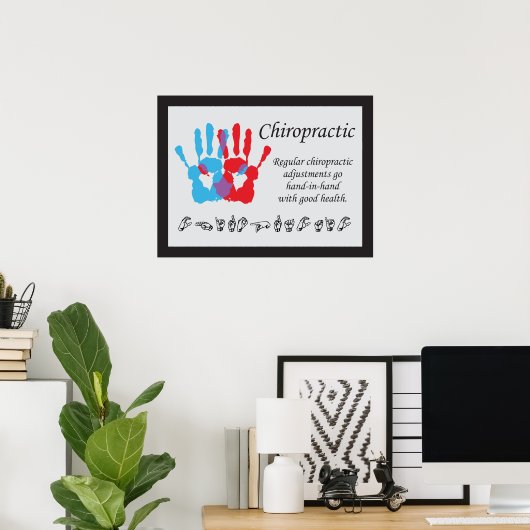 Chiropractic Adjustments Sign Language ポスター (ホームオフィス)