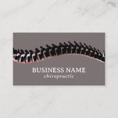 Chiropractic Black Spine Therapist Chiropractor 名刺 (正面)