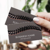 Chiropractic Black Spine Therapist Chiropractor 名刺