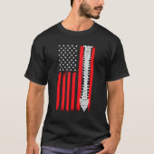 Chiropractic Bone Back Spine American Flag Chiropr Tシャツ (正面)