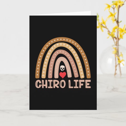 Chiropractic Chiro Life Spine Chiropractor カード (黄色い花)