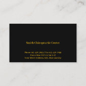 Chiropractic Chiropractic Clinic Business Card 名刺 (裏面)