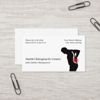 Chiropractic Chiropractic Clinic Business Card 名刺