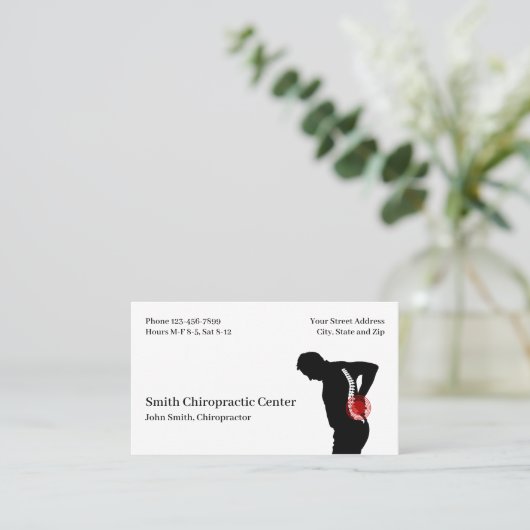 Chiropractic Chiropractic Clinic Business Card 名刺 (スタンド正面)