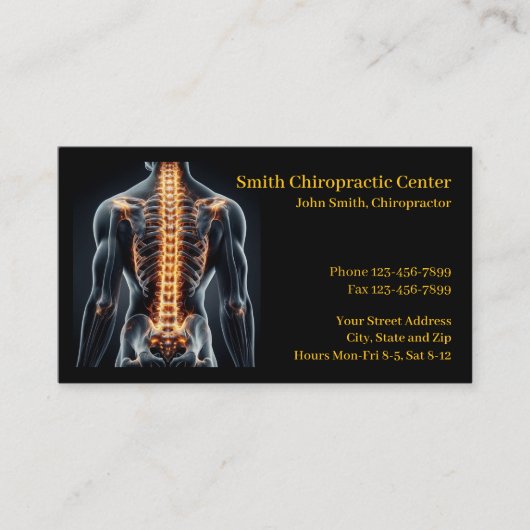 Chiropractic Chiropractic Clinic Business Card 名刺 (正面)