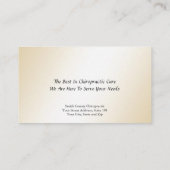 Chiropractic Chiropractor Business Card 名刺 (裏面)
