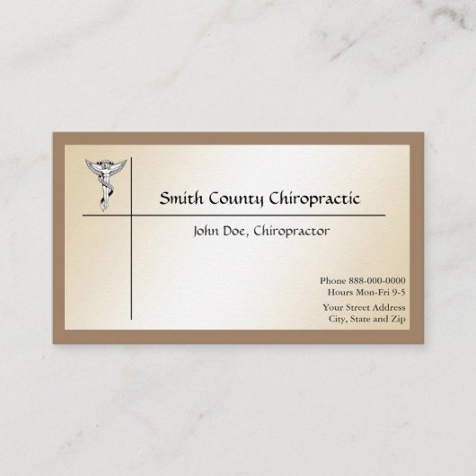 Chiropractic Chiropractor Business Card 名刺 (正面)