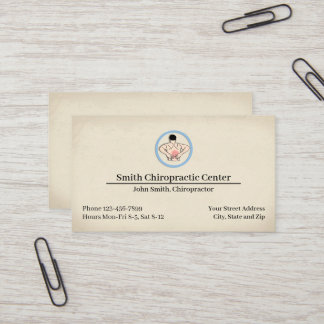 Chiropractic Chiropractor Clinic Business Card 名刺