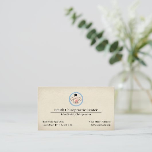 Chiropractic Chiropractor Clinic Business Card 名刺 (スタンド正面)