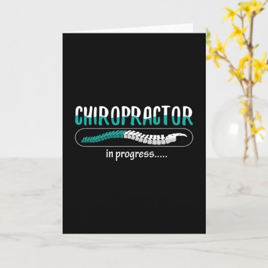 Chiropractic Chiropractor In Progress Chiro Spine カード (黄色い花)