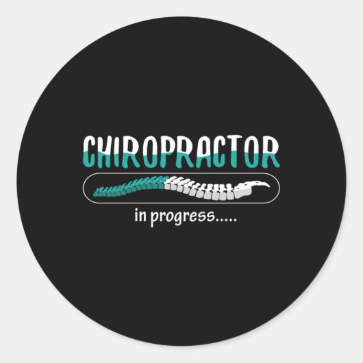 Chiropractic Chiropractor In Progress Chiro Spine ラウンドシール (正面)