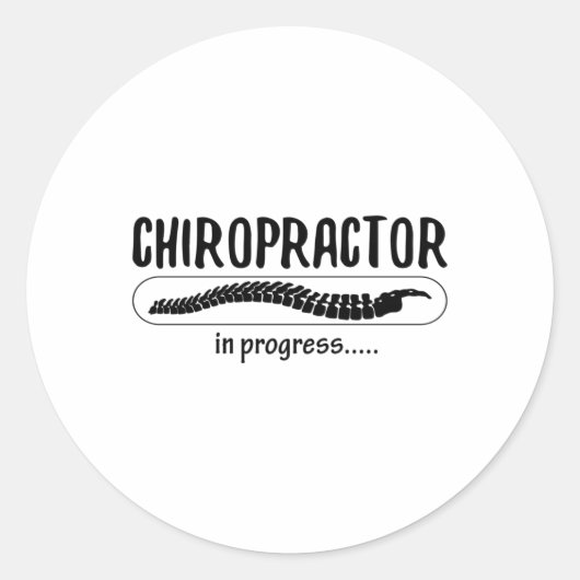 Chiropractic Chiropractor In Progress Spine Chiro ラウンドシール (正面)