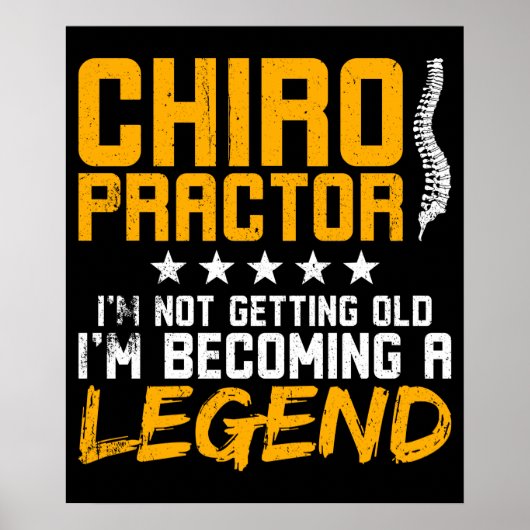 Chiropractic Funny Chiropractor Legend ポスター (正面)