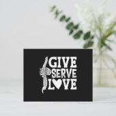 Chiropractic Give Serve Love Spine Chiropractor ポストカード (スタンド正面)