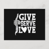 Chiropractic Give Serve Love Spine Chiropractor ポストカード (正面)