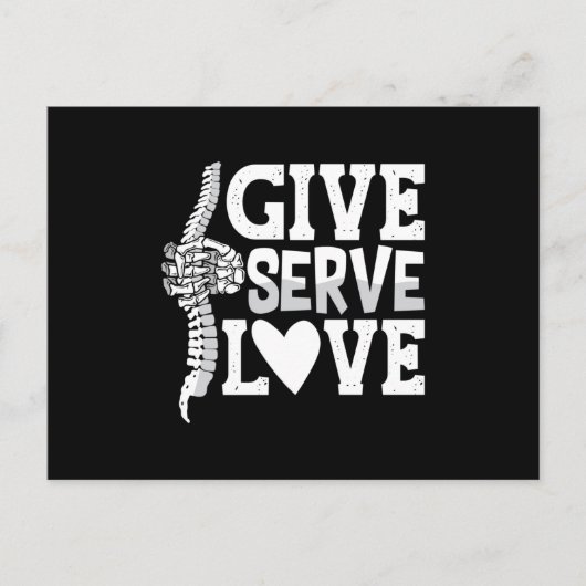Chiropractic Give Serve Love Spine Chiropractor ポストカード (正面)