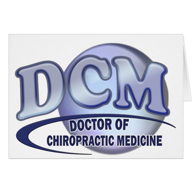 CHIROPRACTIC MEDICINE BLUE LOGO DCMの博士 (正面横)