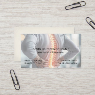 Chiropractic Pain Management Clinic Business Card 名刺
