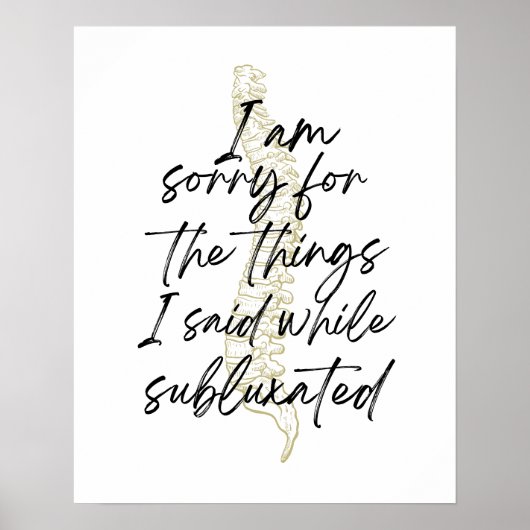 Chiropractic poster, chiropractor gift, chiro ポスター (正面)