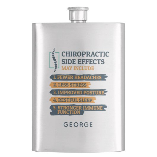 Chiropractic Side Effects Gag フラスク (正面)
