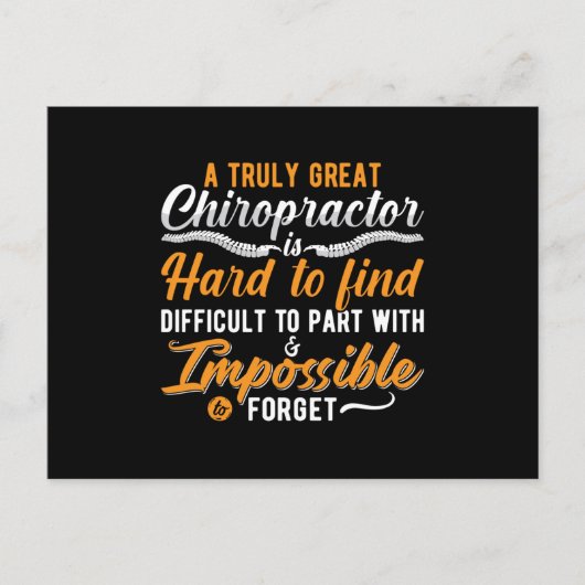 Chiropractic Spine Chiro Truly Great Chiropractor ポストカード (正面)