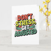 Chiropractic Stress Relief Back Adjustment Gift カード (黄色い花)