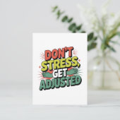 Chiropractic Stress Relief Back Adjustment Gift ポストカード (スタンド正面)