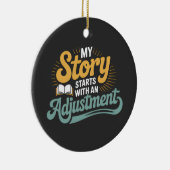 Chiropractic Student Motivation Spine Quote セラミックオーナメント (右)