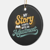 Chiropractic Student Motivation Spine Quote セラミックオーナメント (左)