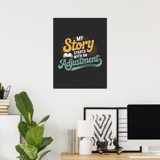 Chiropractic Student Motivation Spine Quote ポスター (ホームオフィス)