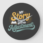 Chiropractic Student Motivation Spine Quote ラージ壁時計 (正面)