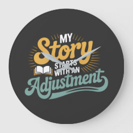 Chiropractic Student Motivation Spine Quote ラージ壁時計