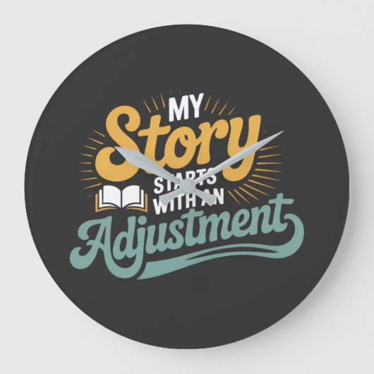 Chiropractic Student Motivation Spine Quote ラージ壁時計 (正面)