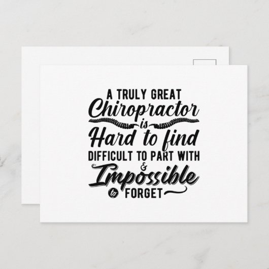 Chiropractic Truly Great Chiropractor Spine Chiro ポストカード (正面/裏面)