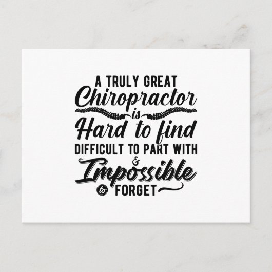 Chiropractic Truly Great Chiropractor Spine Chiro ポストカード (正面)