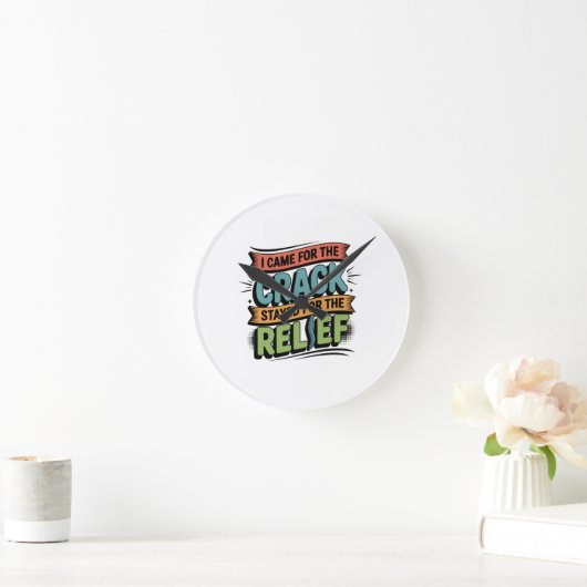 Chiropractor Back Relief Funny Gift ラウンド壁時計 (ホーム)