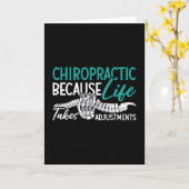 Chiropractor Chiropractic Because Life Spine Gift カード (黄色い花)