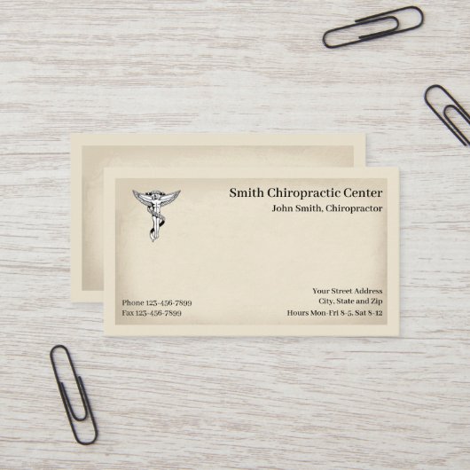 Chiropractor Chiropractic Business Card 名刺 (正面/裏面インサイチュ)