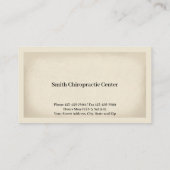 Chiropractor Chiropractic Business Card 名刺 (裏面)