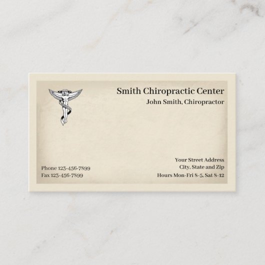 Chiropractor Chiropractic Business Card 名刺 (正面)
