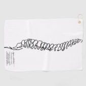 Chiropractor Chiropractic Spine Wellness Chiro ゴルフタオル (横)